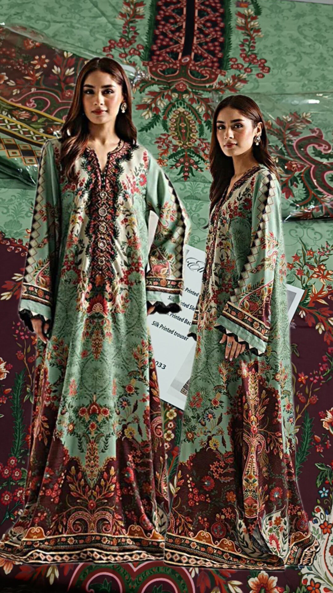 2pc kaftan Grace pista silk