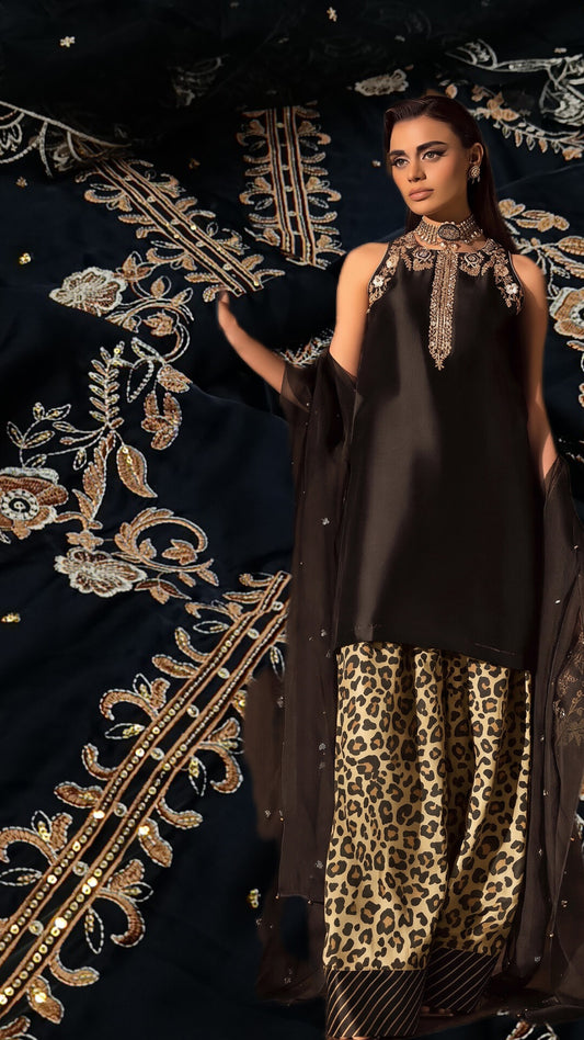 2pc Mahum cheetah silk