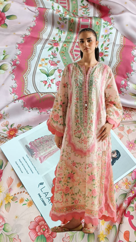 2pc Laaam baby pink kaftan