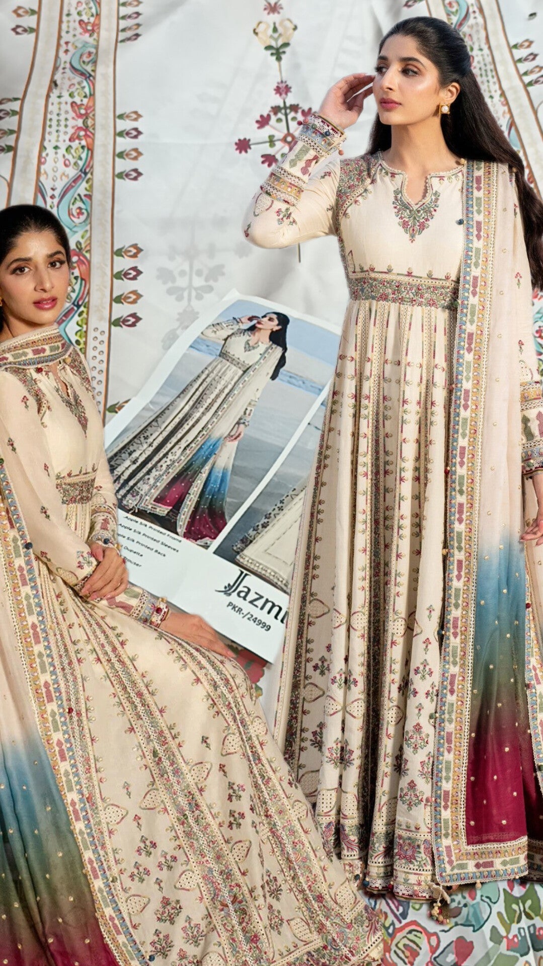 3pc urwastic frock silk