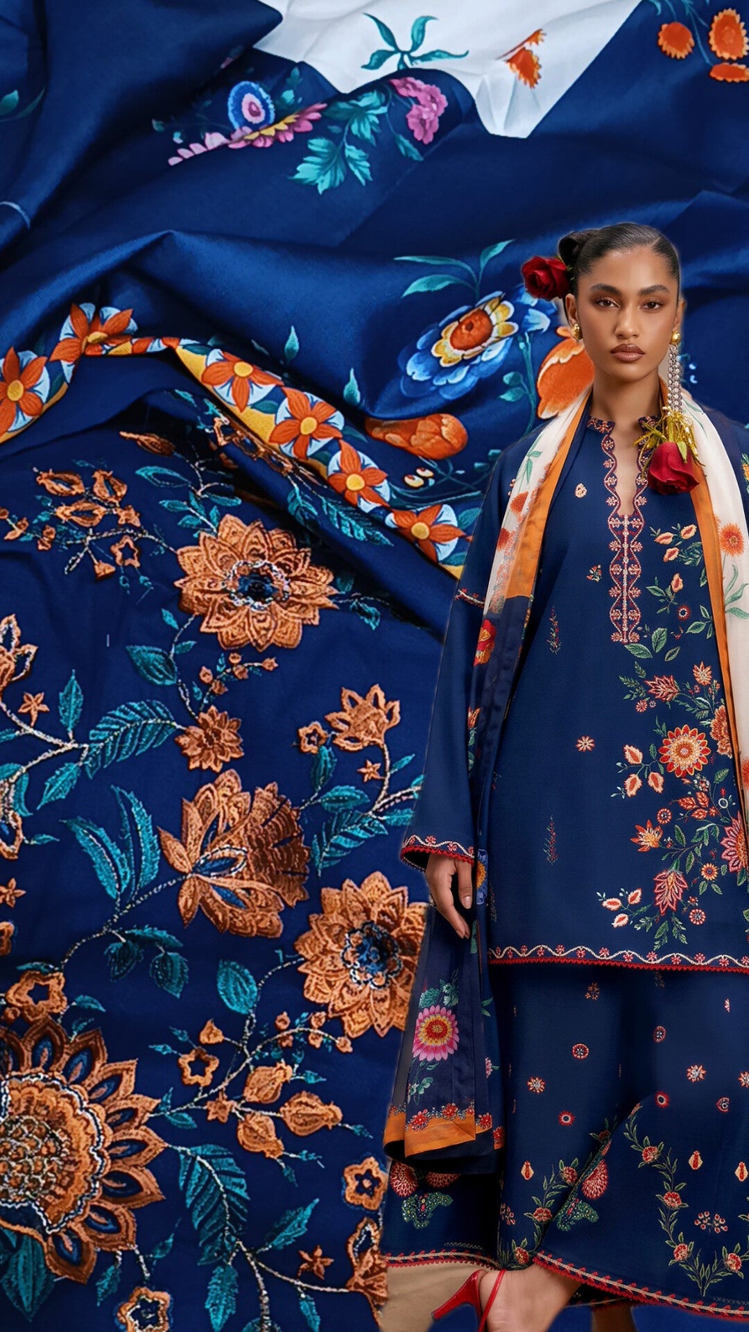 3pc navy blue jugnuuu Dhankh