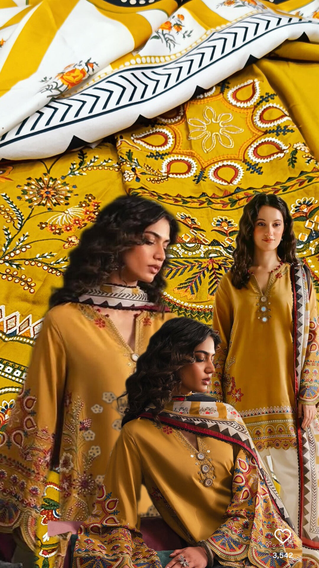 3pc mustard andleeb dhankh