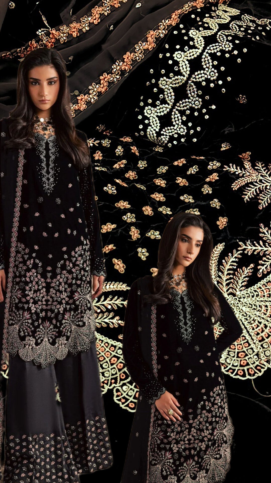 3pc starlight eclipse black velvet