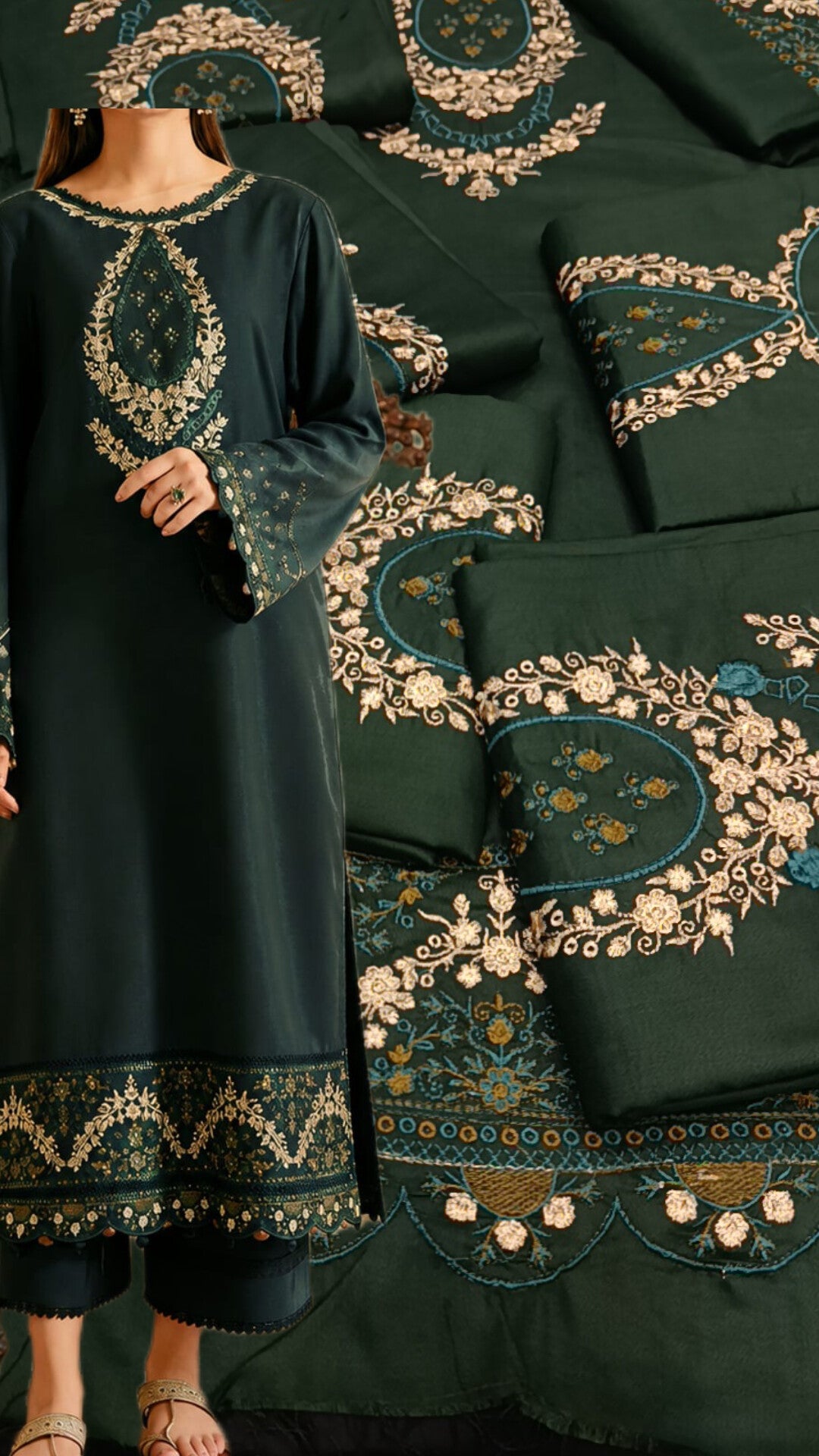 2pc green izel mehru dhankh