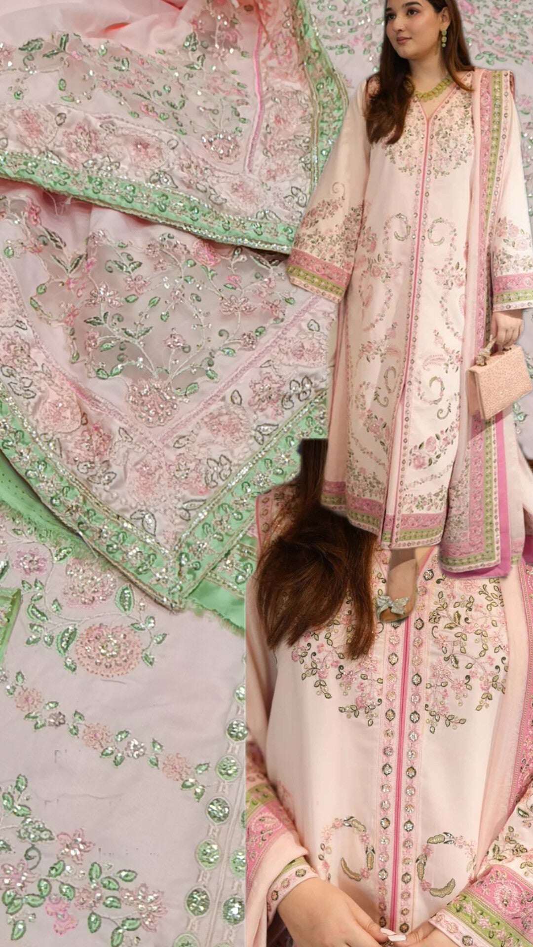 3pc Dania pale Olive dhankh