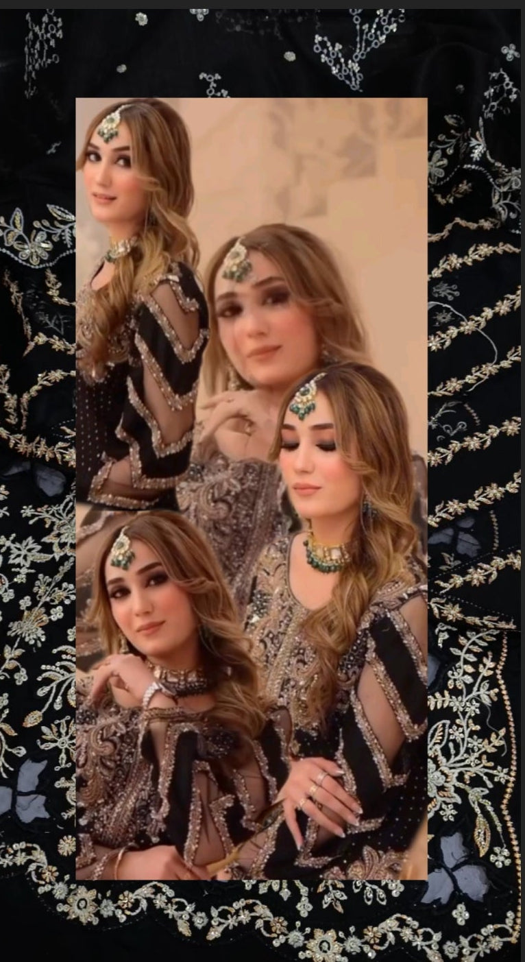 3pc Noor black lawn
