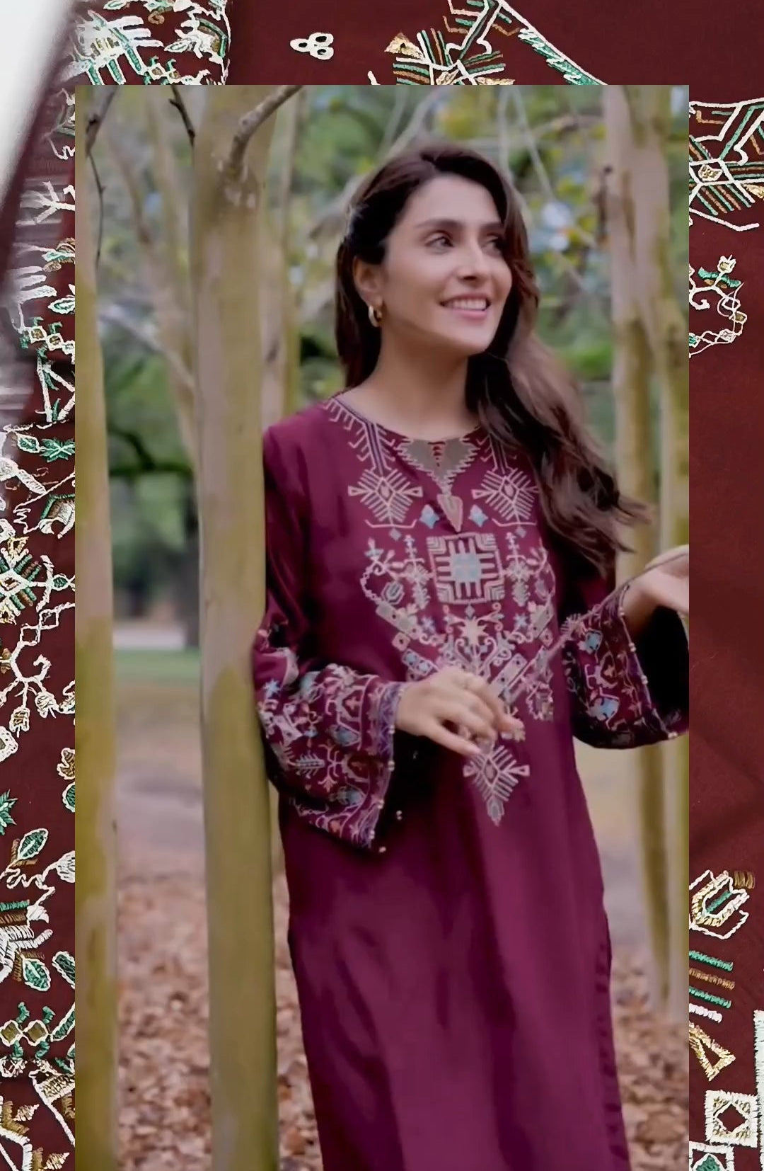 2pc aiza maroon lawn