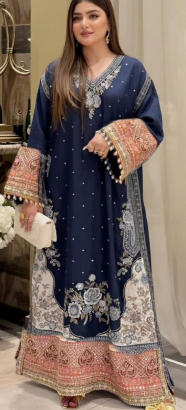 3pc kaftan Ethnic blue