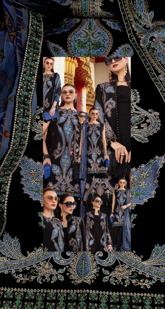 3pc Maria b Blueberry lawn