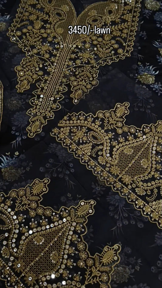3pc mohagni Taaj lawn