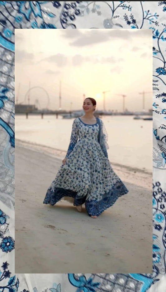 3pc Faiza saqlain frock lawn