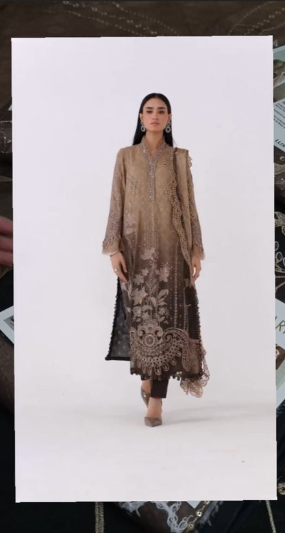 3pc double chocolate skin brown lawn