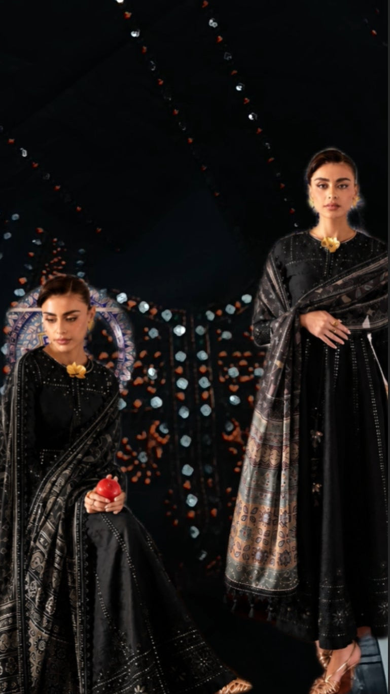 3pc jazmin frock black