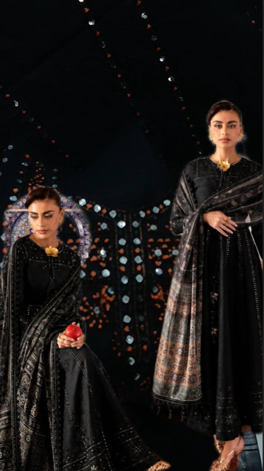 3pc jazmin frock black
