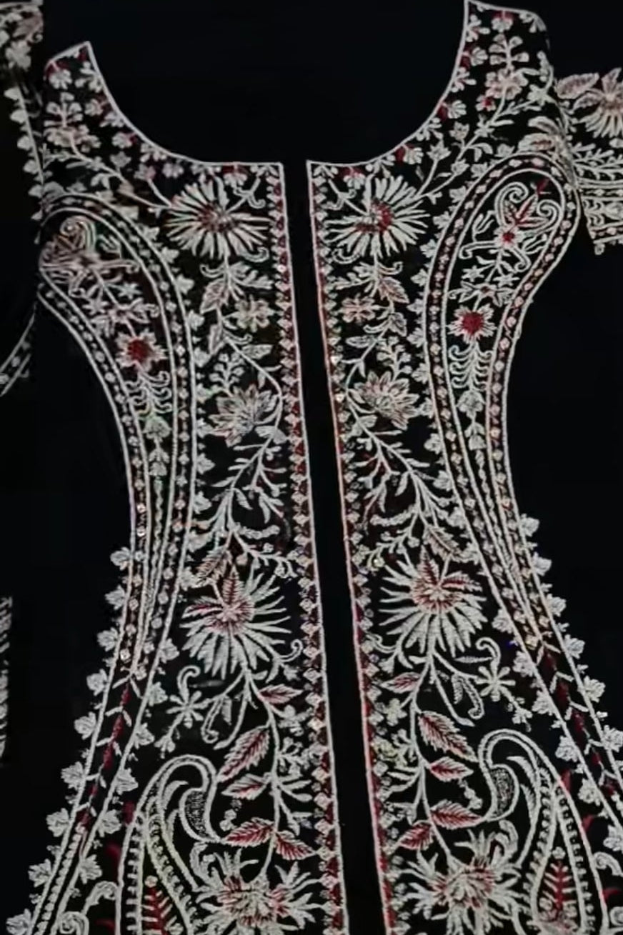 3pc Anushka black lawn