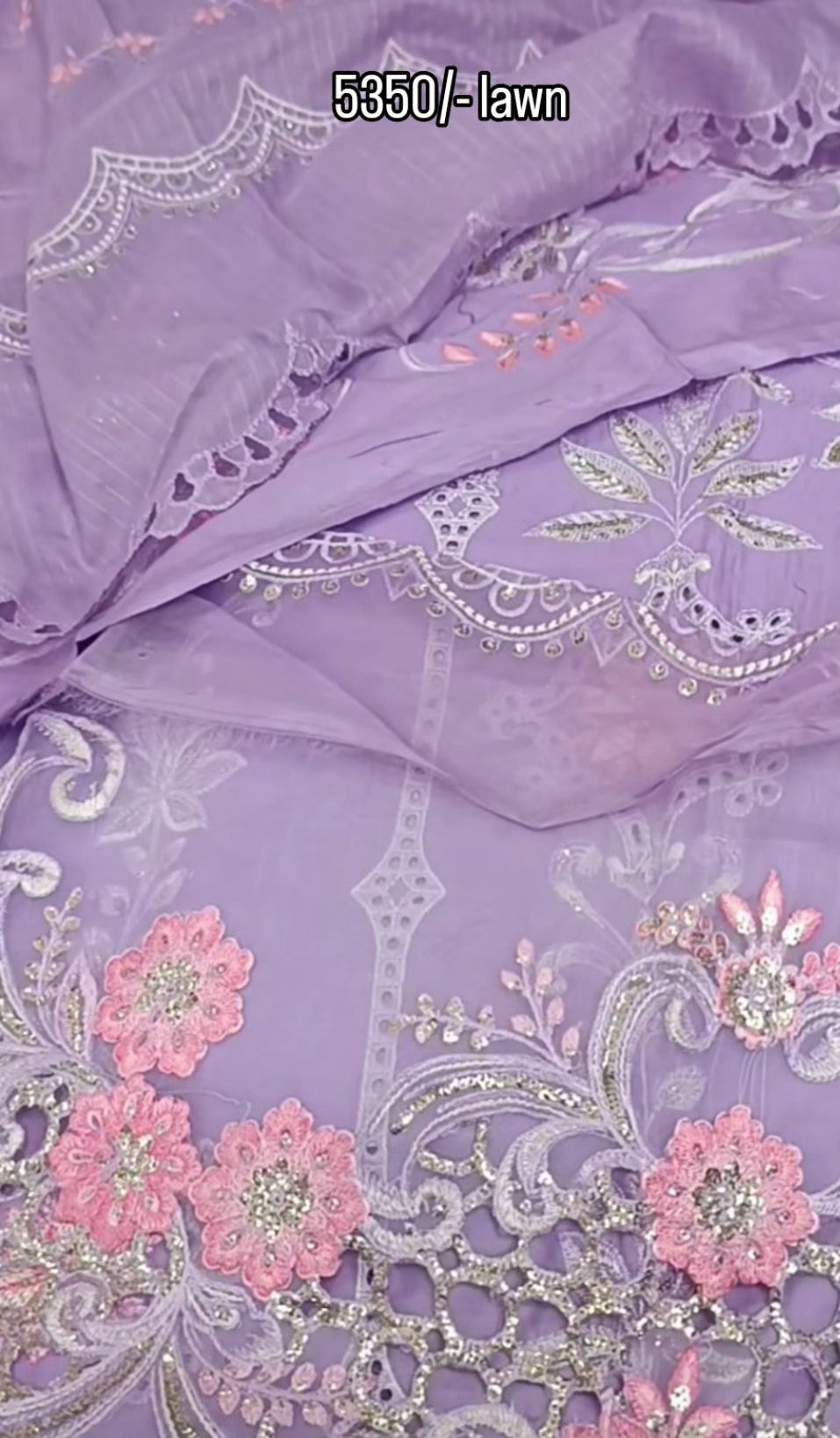 3pc Veronica lilac lawn