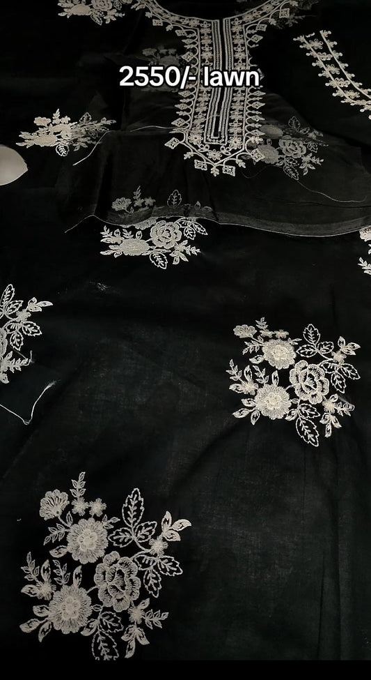 2pc zara shah Jahan black white lawn