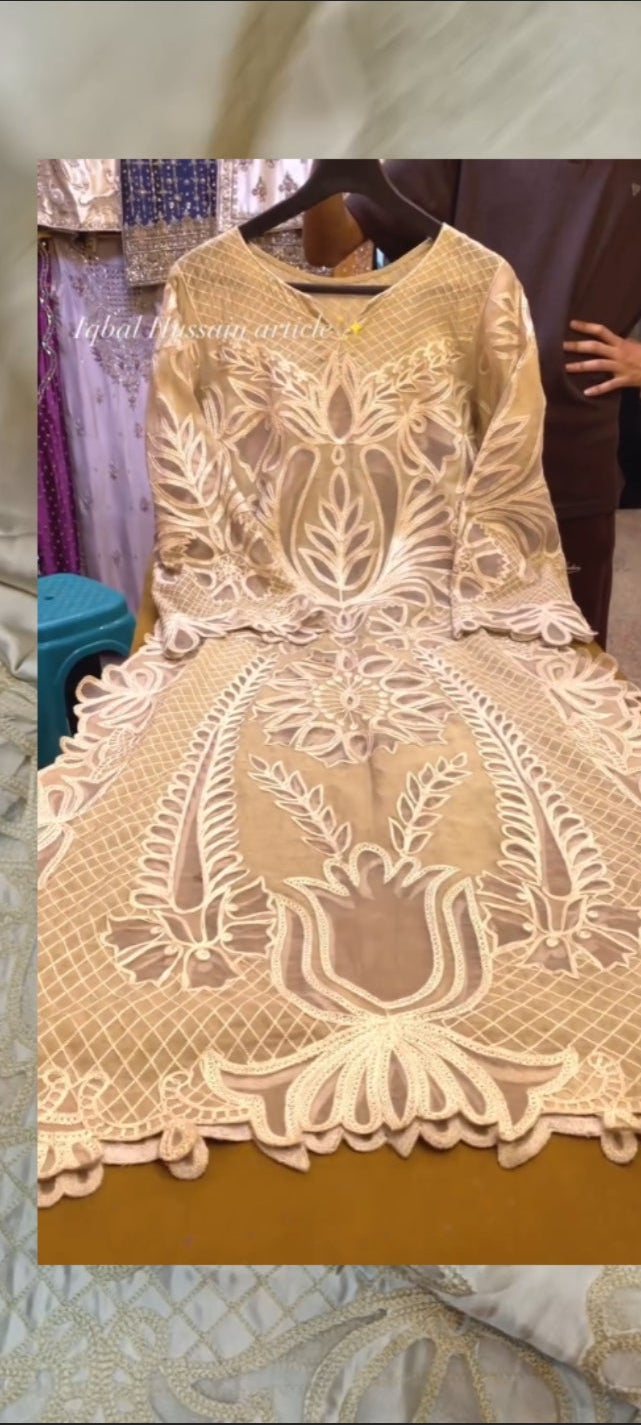 2pc Iqbal Hussain chantelle silk