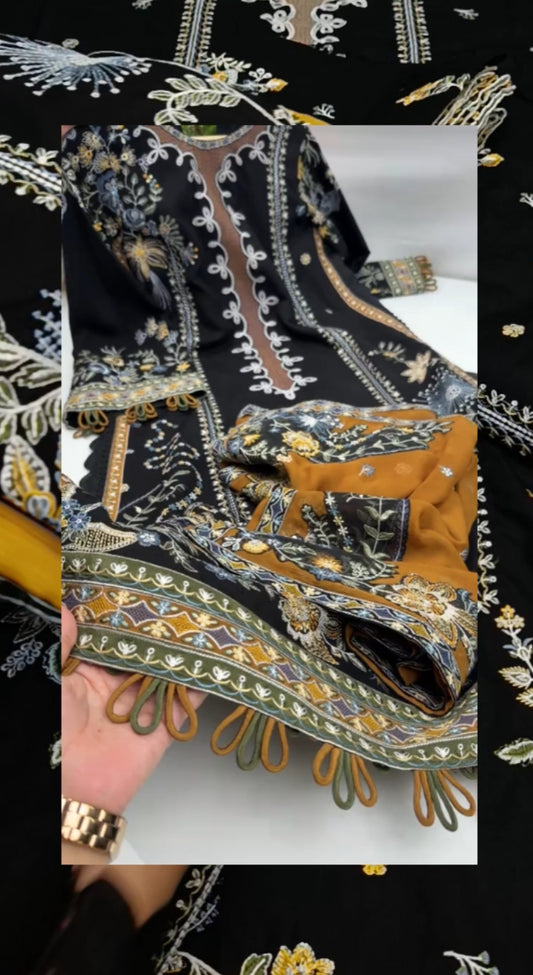 3pc zuni black dhanak