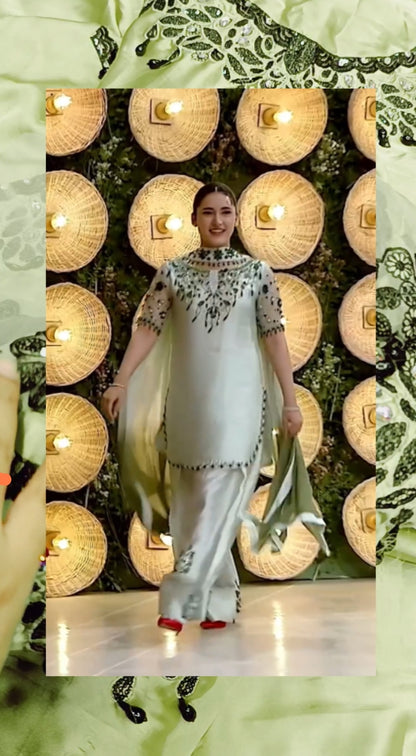 3pc  sehar hashmi pista Noor silk