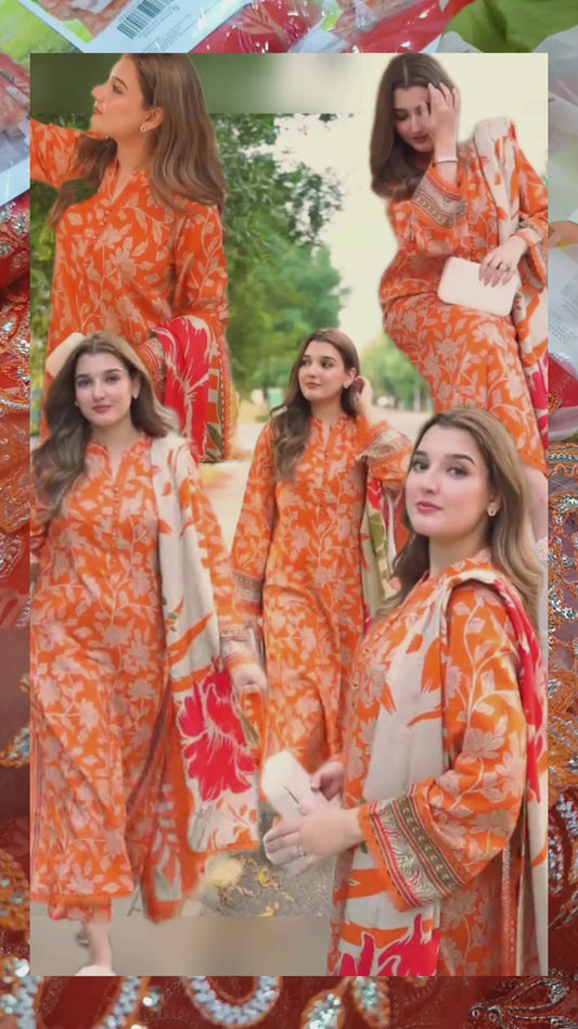 3pc silk aneelas Orange 🍊