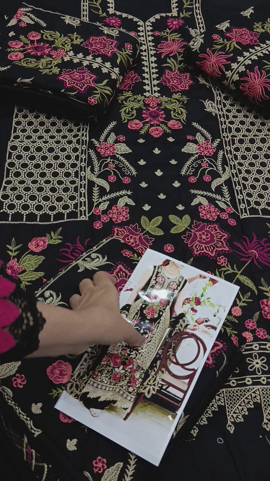 3pc Dhanak mahnur black