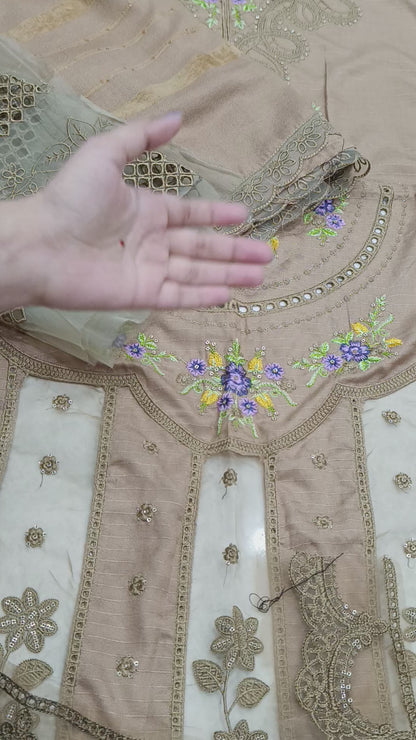 3PC LUXURY  WOOL SKIN MARIA B MIYAN