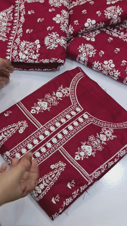 ZARA SHAH JAHAN DUPE WINTER 2PC MZROON