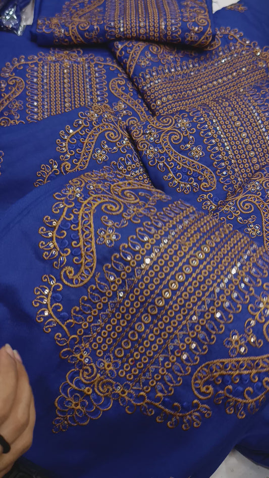 2pc dhanak asim jofa miyan royal blue