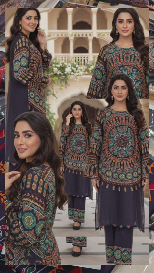 Karandi 2 PC ethnic blue