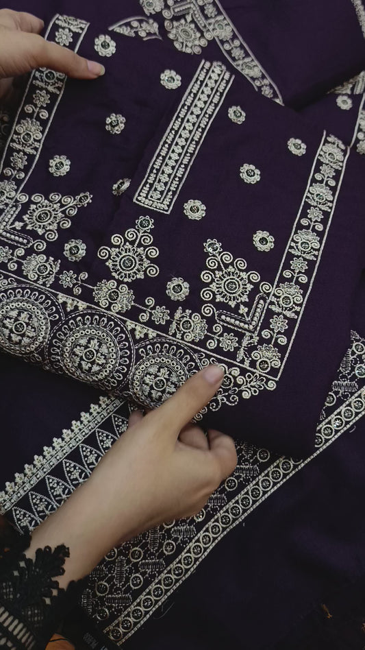 2pc dhanak Nayab Purple