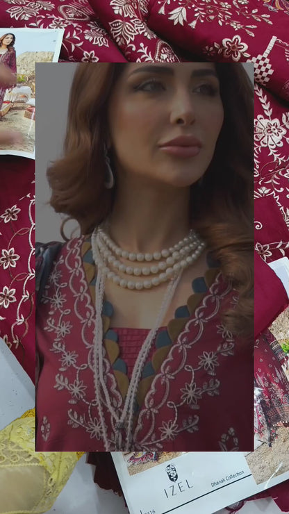 3pc dhanak izel maroon