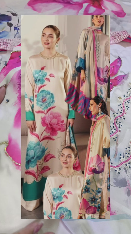 3pc silk lulusar handmade white