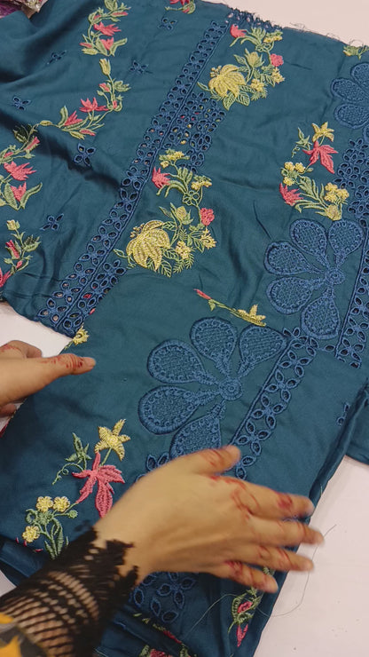 Winter Dhanak 2PC Suit – Heavy Embroidery zink batik