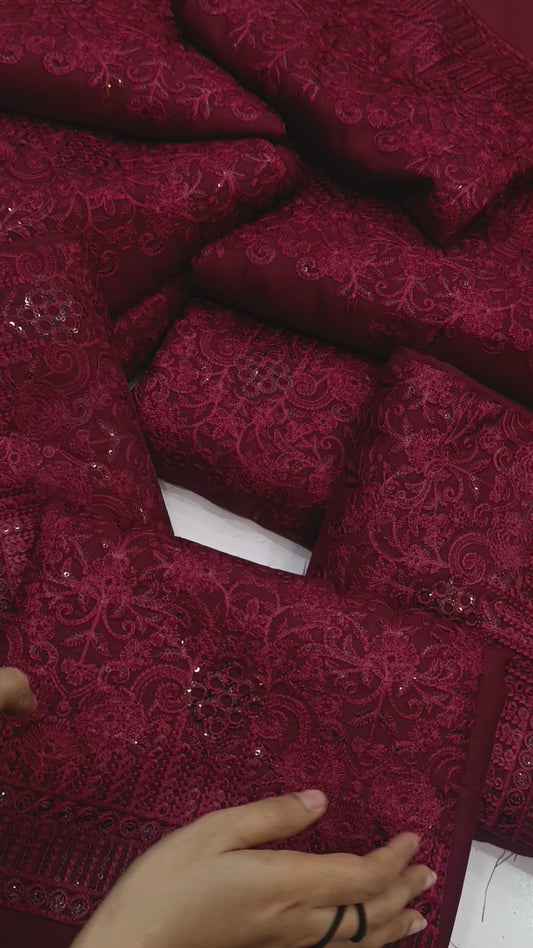 3PC DHANAK SEQUENCE WORK FSL MAROON HEAVY