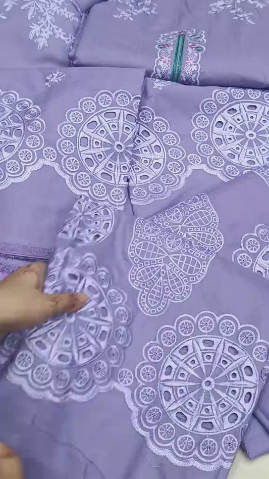 3PC DHANAK LILAC MUSHK