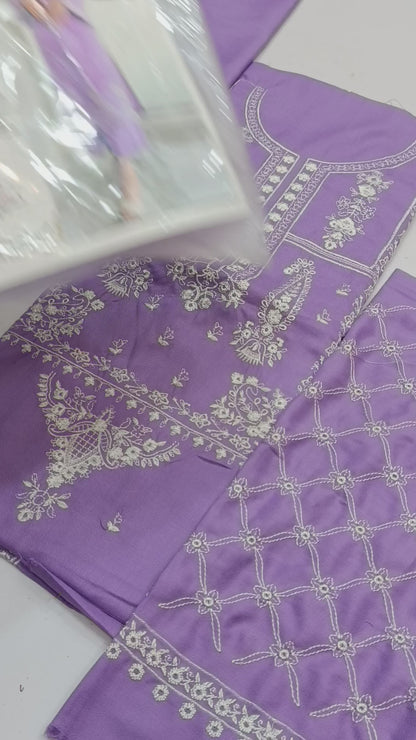 Zara Shahjahan Dupe Winter Dhanak 2PC Suit lilac