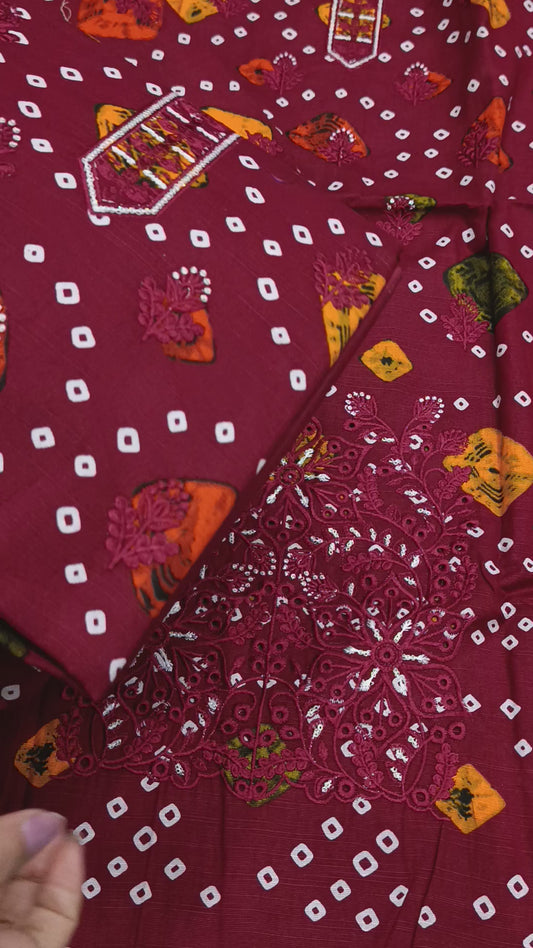 3pc khaddar CoP chunri