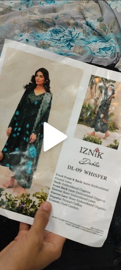 3pc Iznik blue print