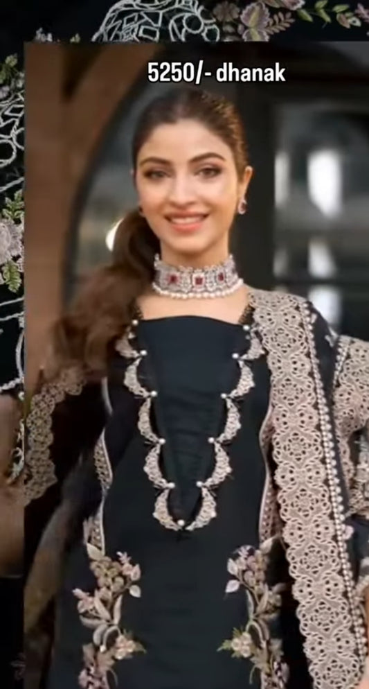 3pc khaffff black kinza dhnakh