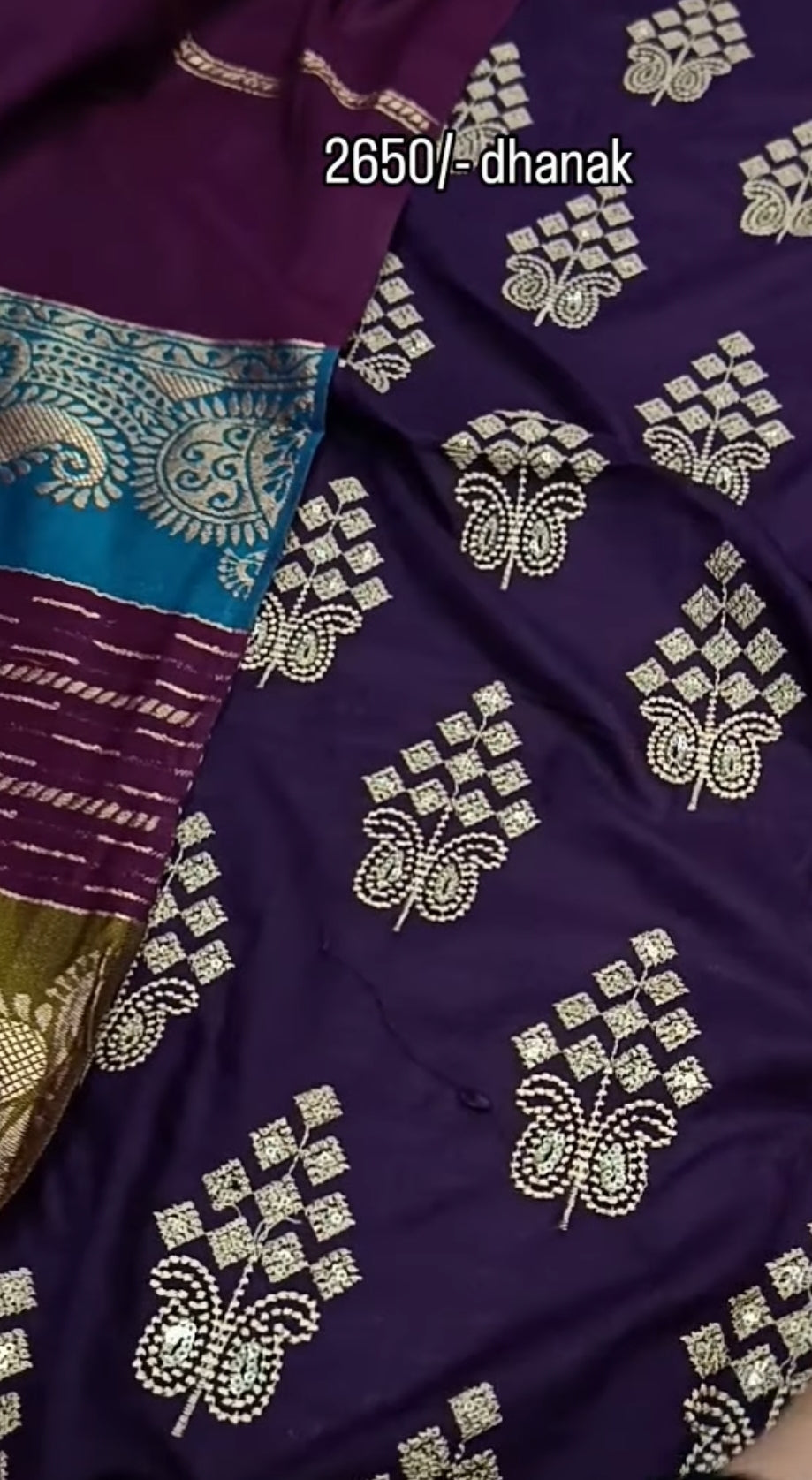 3pc purple amoure  dhankh