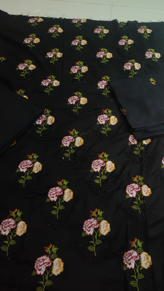 2pc two Black flower chicken Kari dhankh