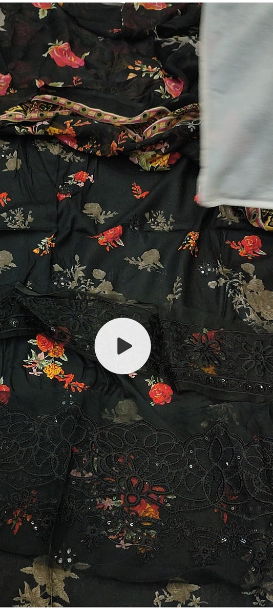 3pc sale black Iznik print