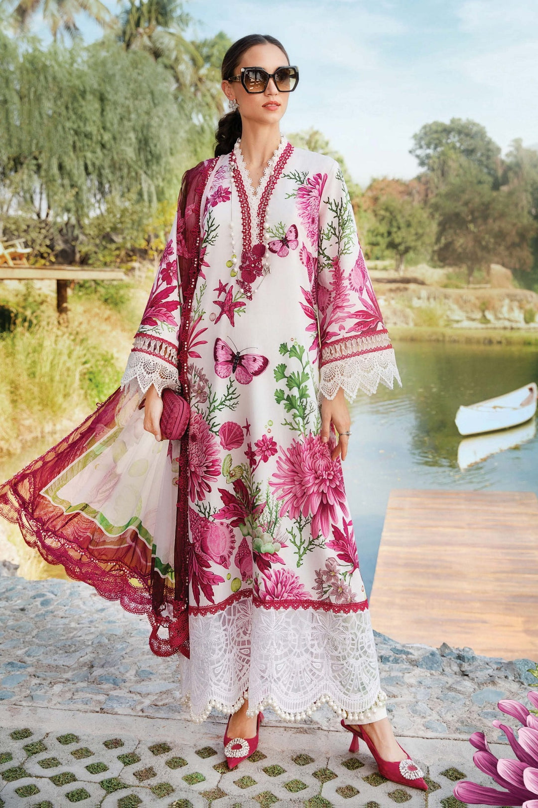 3pc ocean pink lawn sale