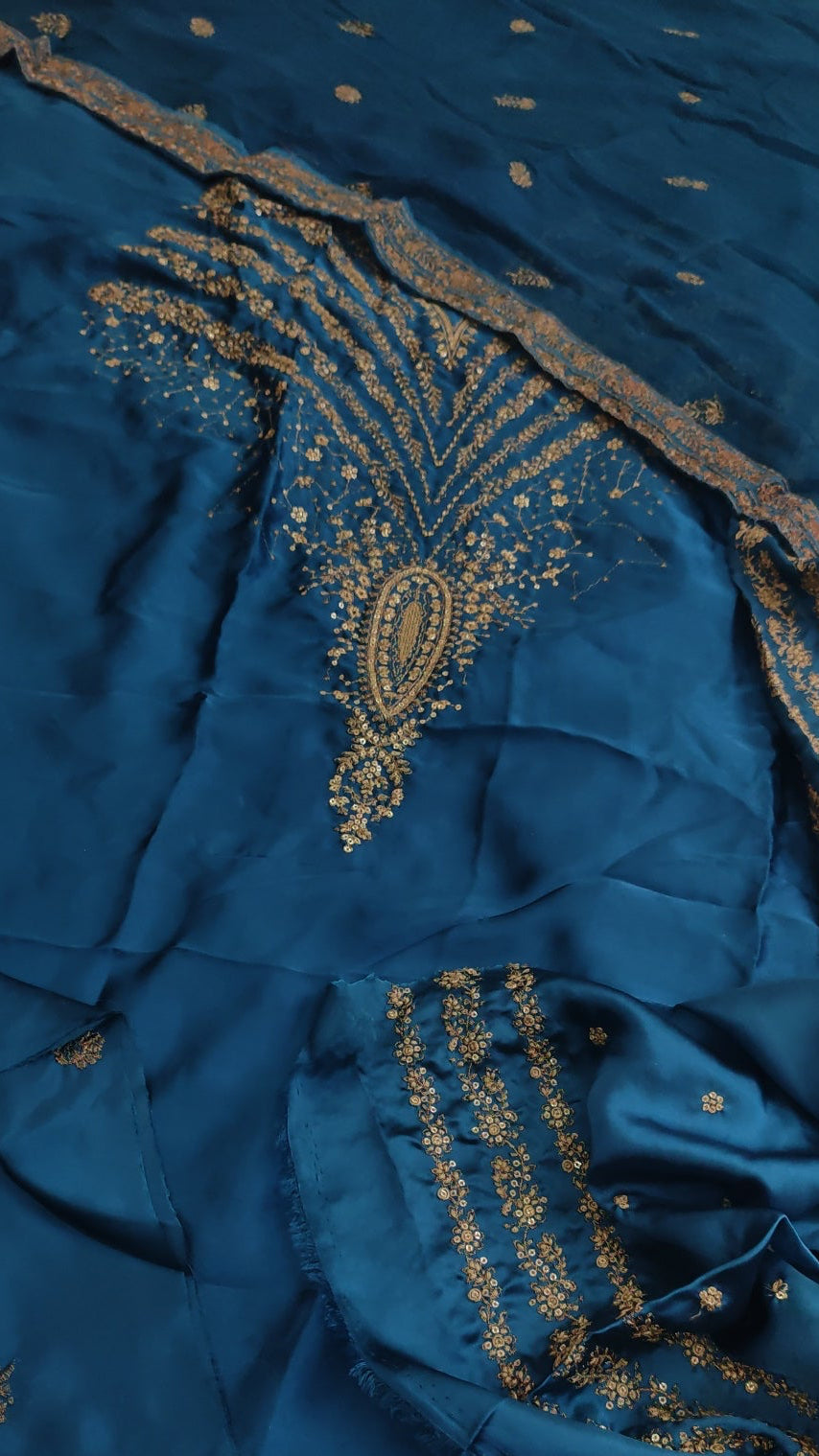 3pc silk zink gold work