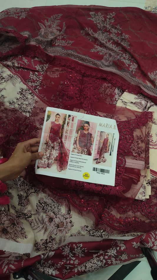 3pc sale mehroon maria b