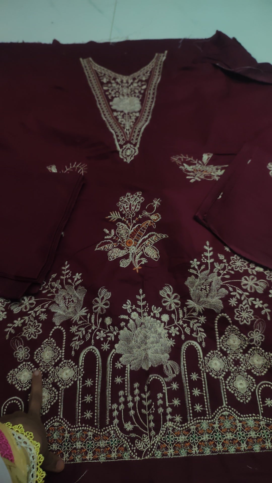 2pc saher mehroon sale lawn
