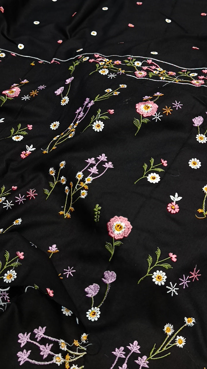 3pc flowers bless black dhankh