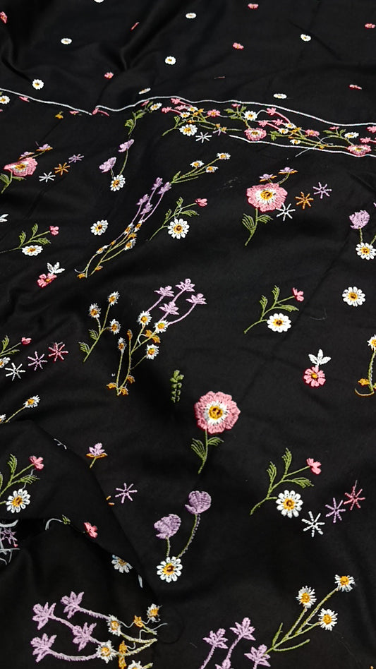 3pc flowers bless black dhankh