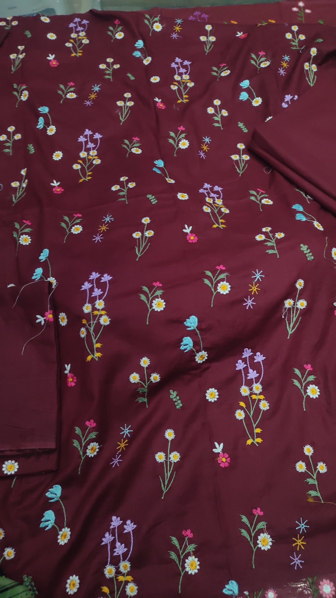 2pc bless mehroon lawn